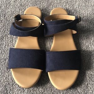 Suede strappy sandals
